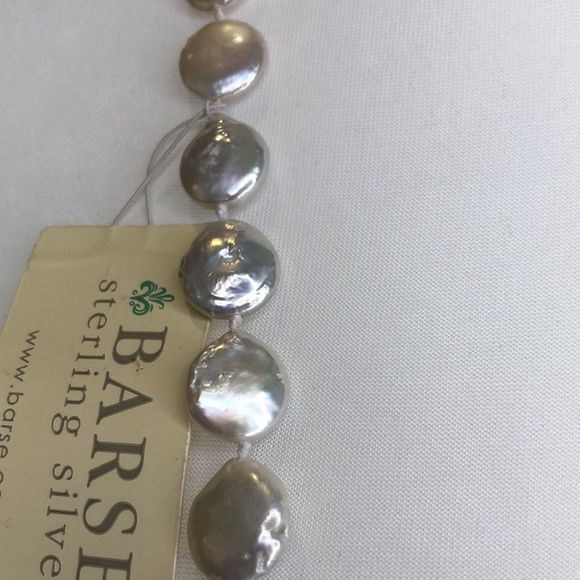 BARSE Genuine Single Strand Continuous Pearl Coin Necklace NWT - Picture 5 of 10